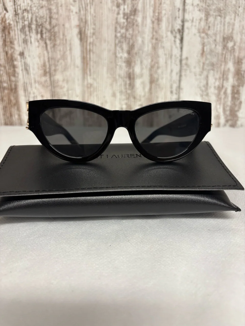 Saint Laurent Black Sunglasses with Dark Smoke Lenses Saint Laurent SL 534 Sunrise 001 Sunglasses - US main image 3